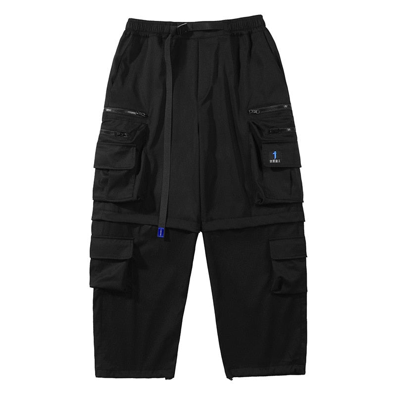 Hearujoy Hip Hop Function Tactical Cargo Pants Men Multi Pocket Joggers Trousers Elastic Waist Fahsion Streetwear Pant