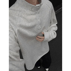 HEARUJOY  -  Grey Black Hoodie Men Casual Stand Up Collar Sweatshirt Men Streetwear Korean Loose Pullover Hoodie Mens Hoody Plus Size 4XL