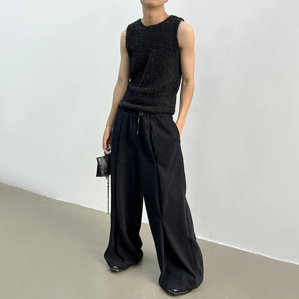 HEARUJOY  -  Mens Sexy Slim Shearling Vest 2025 New Genderless Fashion Youth Trend Versatile Comfortable Solid Color Simple Tank Top Unisex