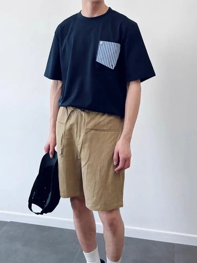 HEARUJOY  -  Summer Trendy Pocket Striped Casual Round Neck Short Sleeve T-Shirt