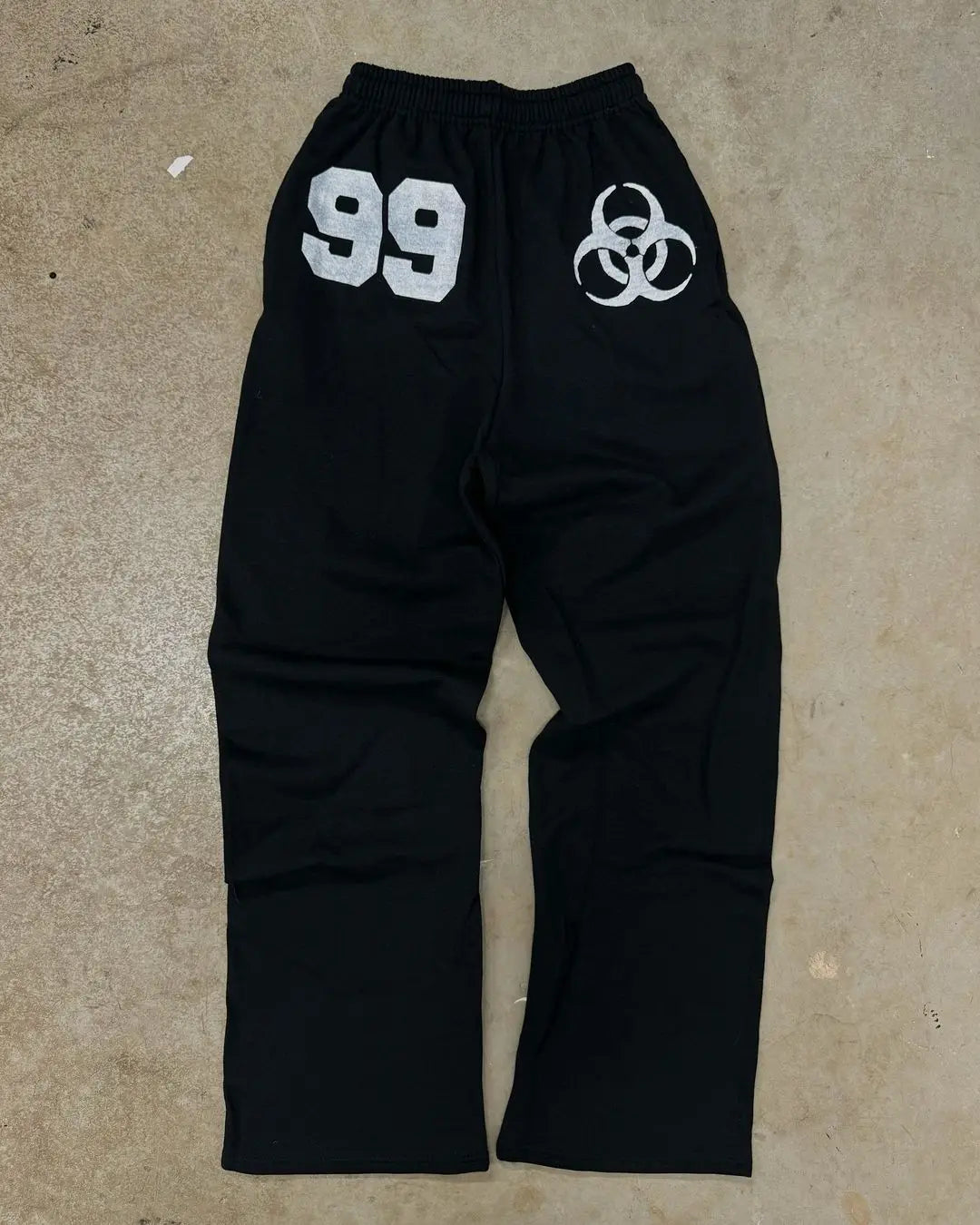 Hearujoy Y2K 99 Black Hip Hop Pants Mens Harajuku Loose Casual Sweatpants New in 2024 Elastic Waist Drawstring Letter Jogging Pants