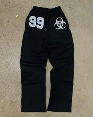 Hearujoy Y2K 99 Black Hip Hop Pants Mens Harajuku Loose Casual Sweatpants New in 2024 Elastic Waist Drawstring Letter Jogging Pants
