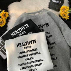HEARUJOY  -  Men's Oversized Hoodie White Walf Checks Hoodies Oversize for Men Letter Print 5XL Man Casual Wear Hoody Male Sweatshirt