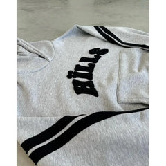 Hearujoy Simple letter stripe design cardigan zipper oversized Y2K hoodies for women winter classic popular trend couple baggy sweatshirt