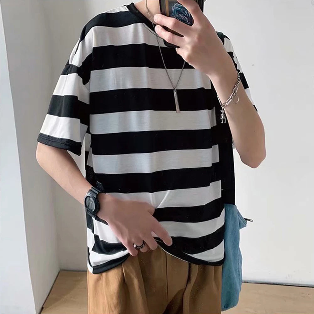 HEARUJOY  -  Brand New Men Sweatshirt Sweatshirt Korean Style Top Men's Casual Wear Polyester Spandex Fabric Regular Length T-shirt