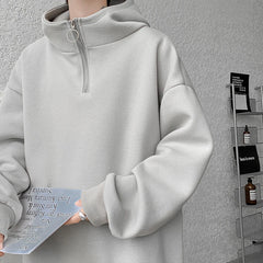 Hearujoy Turtleneck Hoodie Zipper Pullovers Streetwear Hip Hop Hooded Sweatshirt Men Clothing Korean Couples Harajuku Coat