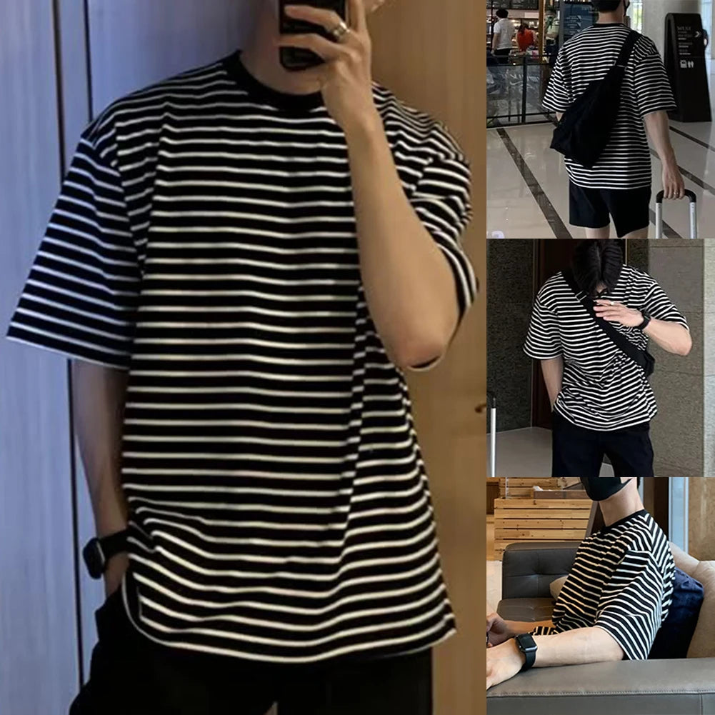 HEARUJOY  -  2XL Mens Summer T-Shirt Daily Wear Fashion Versatile Tops O Neck Design Regular Length Casual Daily Use For Men