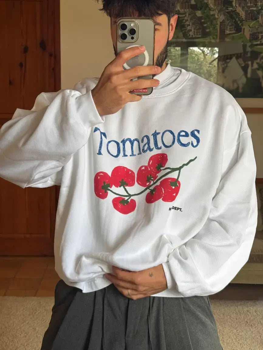 Hearujoy Harajuku Lemon Crewneck Graphic T Shirts Casual Streetwear High Quality Oversized Y2k Tops Long Sleeves Clothes Men Clothing