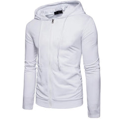 HEARUJOY  -  Autumn Hooded Cardigan Sweatshirt Casual Versatile Plain Color Men's Zip Up Hoodie Comfortable Loose Fit Streetwear Fashion