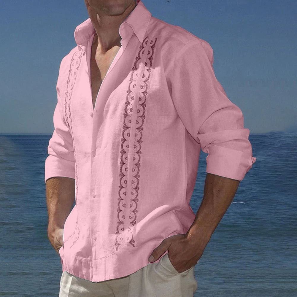 HEARUJOY  -  Male Shirt Men Blouse Holiday Polyester Briefs Men's Blouse Party Popular Casual Autumn Daily Four Seasons