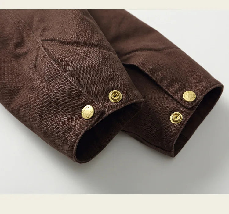 HEARUJOY  -  Classic Detroit Jacket J01 American Vintage Workwear Spring/Fall 100% Cotton Canvas Jacket J97 Loose-Fit Lightweight Coat