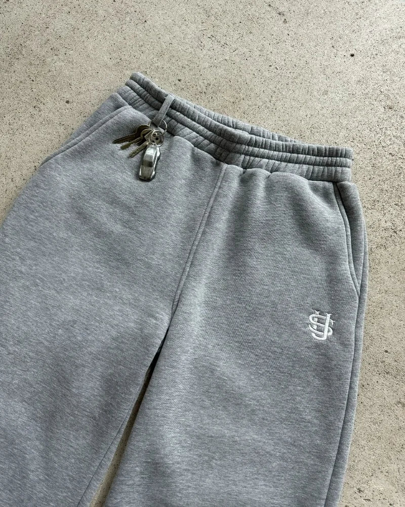 Hearujoy Y2k new women pant leg zipper embroidery design pants Streetwear retro loose straight pants Hip hop Harajuku casual sports pants