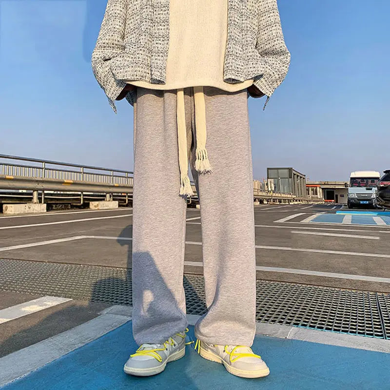 HEARUJOY  -  Straight Sweatpants for Men Elegant Clearance Sale High Quality Fashion New in Retro Y2k Deals Letters Trousers Man Sports Pants