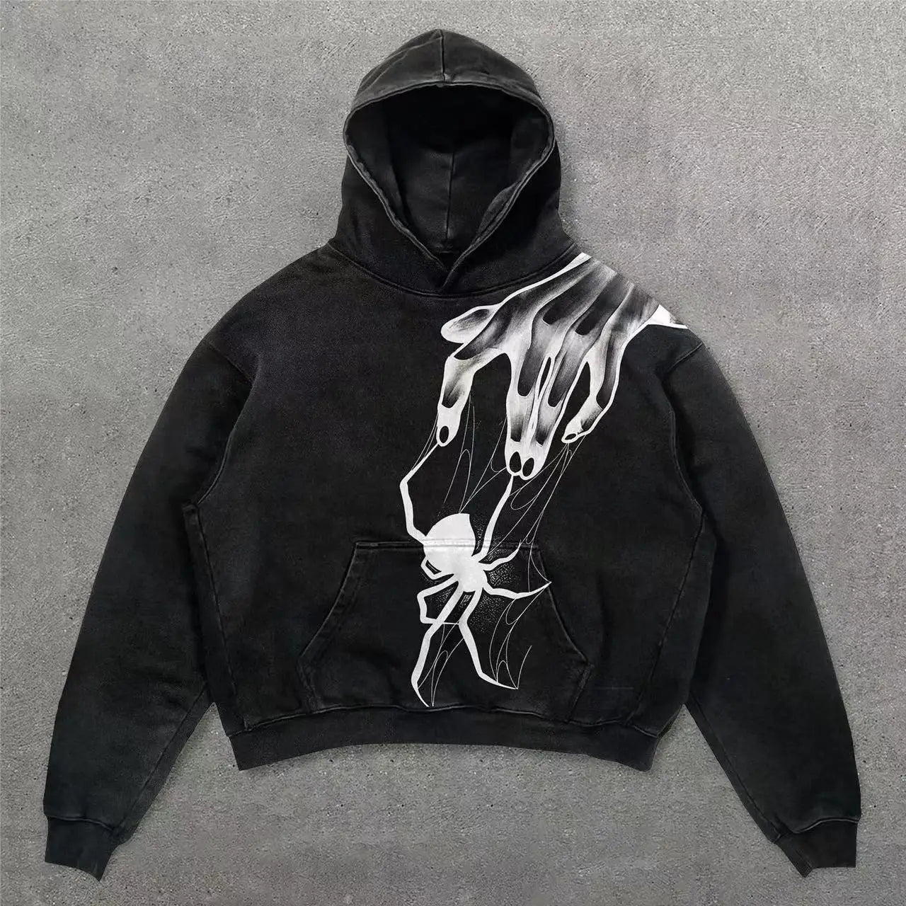 Hearujoy Y2K Retro Punk Hip hop Printed Men Women High Quality Hoodie American Gothic Fashion Couple Casual Hoodie Sweatshirt Streetwear