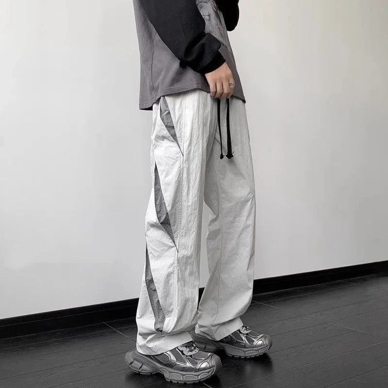 Hearujoy American Streetwear Men Clothing Straight Pants Spring Autumn New Fashion Harajuku Oversize Elastic Waist Casual Wide Trousers