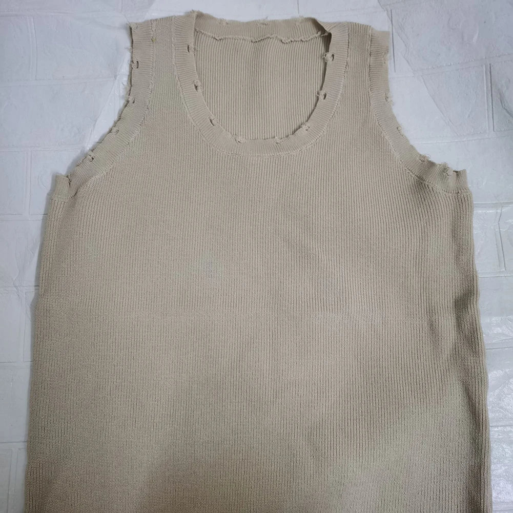 HEARUJOY  -  Vacation Daily Holiday Tank Top Men Male Vest Summer Breathable Casual Knitted Skin-friendly Sleeveless Sportwear