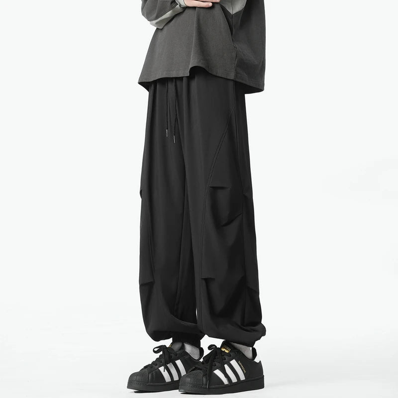 HEARUJOY  -  Streetwear Hip hop Joggers Pants Men Loose Harem Pants Ankle Length Trousers Sport Casual Sweatpants White Techwear M-2XL