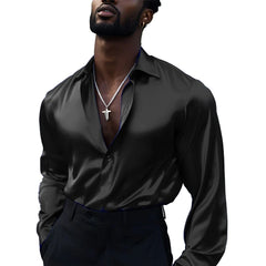 HEARUJOY  -  Business Shirt Casual Top Mens Retro Shirt 5 Spandex 95 Polyester Applicable Gender Men Daily Wear Holiday Attire