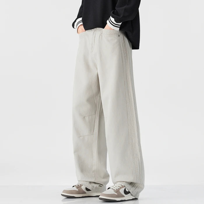 HEARUJOY  -  Autumn New Arrival Japanese Retro 3D Tailored Pants - Men's Oversized Straight Wide-Leg American Casual Trousers