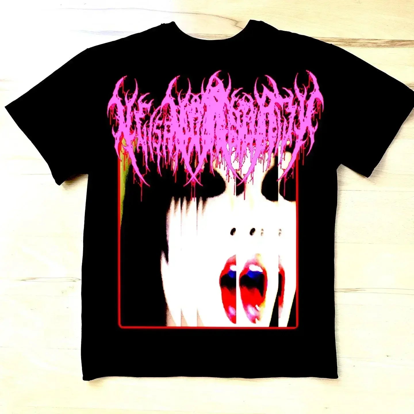 Hearujoy Harajuku Drolandmiller Print Graphic T Shirts Cotton Y2k Tops Retro Men Women Goth pro choice V-neck Short Sleeve Streetwear