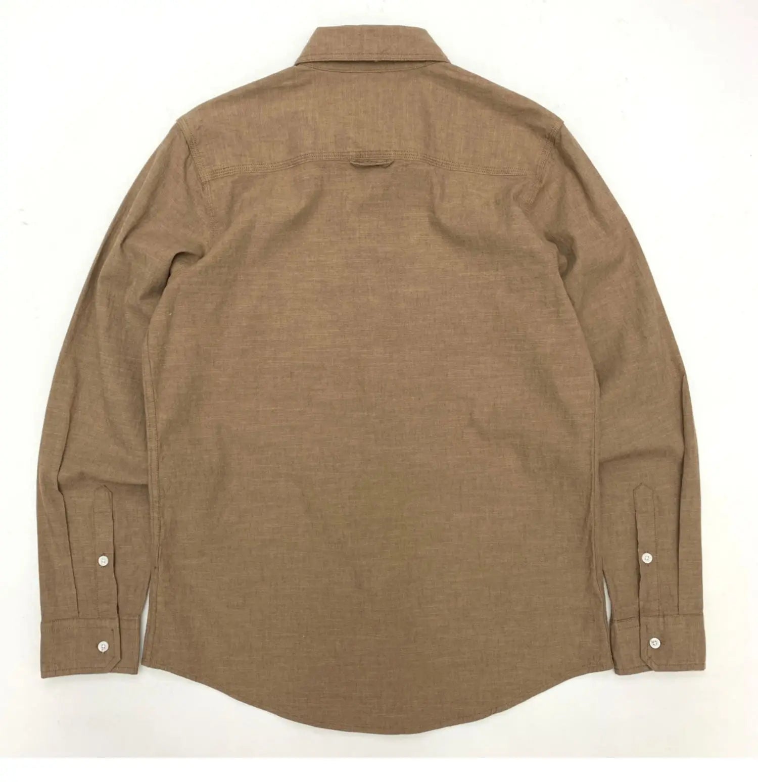 HEARUJOY  -  Summer Men's Cotton Linen Shirts With Chest Pocket Sold Color Harajuku Blend Simple Long Sleeved Loose Oversized Casual Shirt