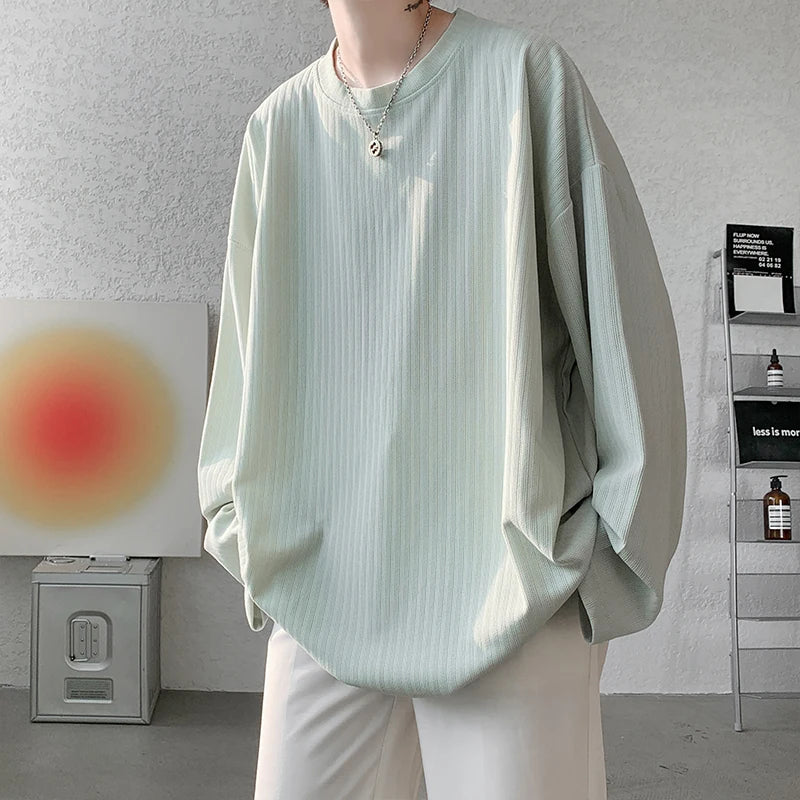 HEARUJOY  -  Spring Mens T Shirt  Hip Hop Casual Tops Tees T Shirt White Big Size Top Men's Clothing Oversized Streetwear Korean Tees