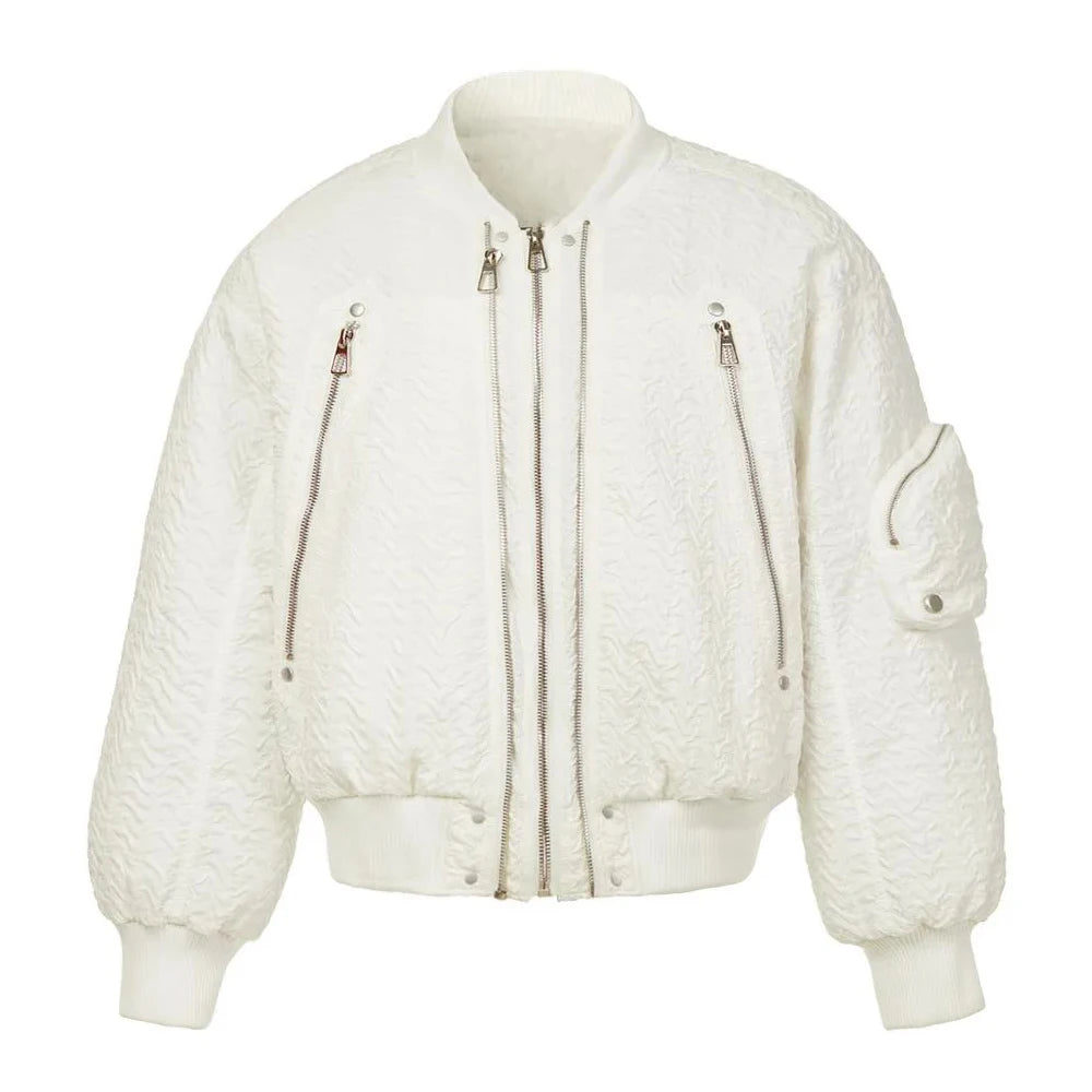 Hearujoy Aviator Style Jacket Retro Winter And Autumn Zipper Fashion Trendy Wrinkled Niche Men And Women Personalized Vibe Caot For Men