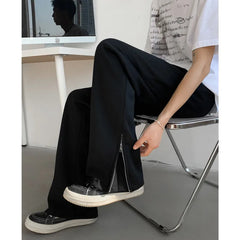 HEARUJOY  -  Black Casual Pants Men Fashion Gray Sports Pants Men Sweatpants Streetwear Korean Straight Pants Mens Joggers Trousers M-3XL