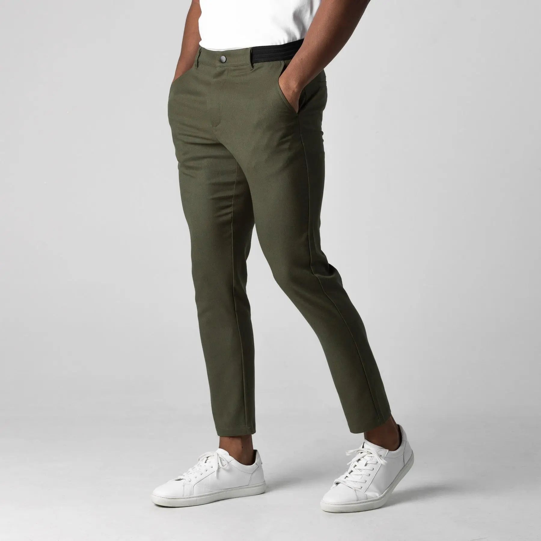 HEARUJOY  -  Spring Autumn Mens Business Casual Pants Elasticity Slim Fit Straight Long Trousers High Quality Fashion Youth Pants Versatile