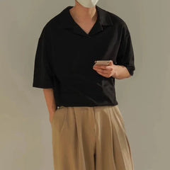 HEARUJOY  -  2XL V Neck Short Sleeve Fashion Casual Short Sleeve Slight Stretch Fabric Summer Fashion Style Vacation Suitable