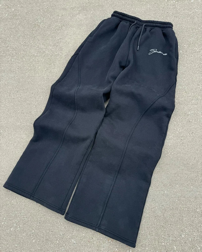 Hearujoy Y2k pants Casual fashion couple new men and women elastic waist wide leg pants High street trend Harajuku loose sweatpants
