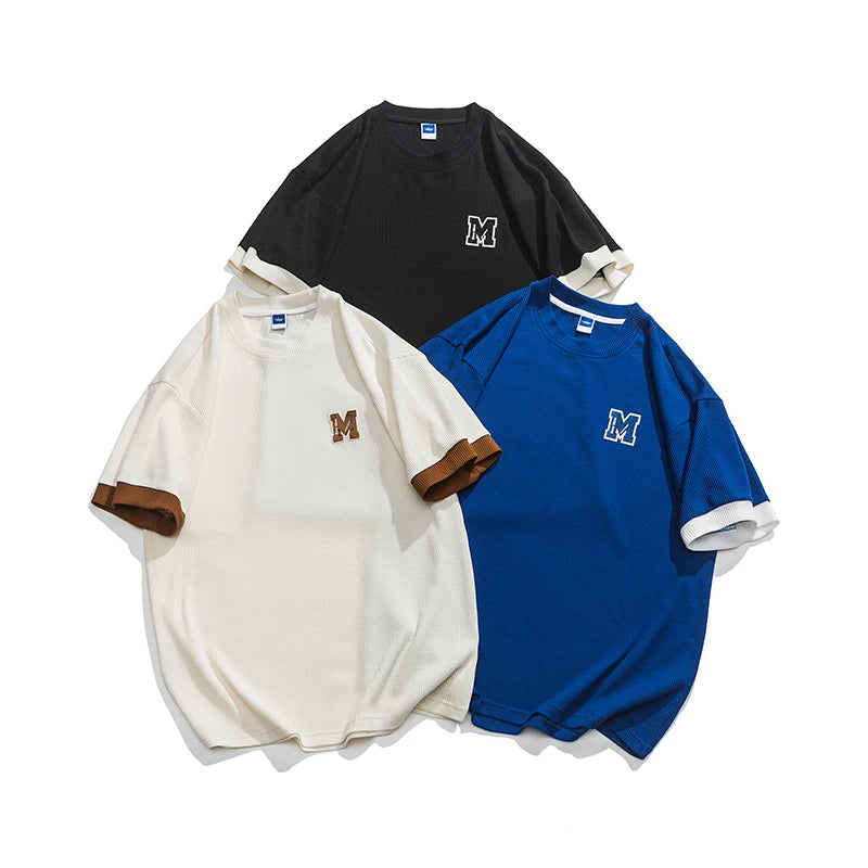 HEARUJOY  -  Summer Oversized T Shirt Men Tees Short Sleeve Korean Fashion T-shirts Hip Hop Streetwear Drop Shoulder Male Casual Tops