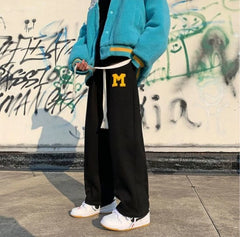 HEARUJOY  -  Straight Sweatpants for Men Elegant Clearance Sale High Quality Fashion New in Retro Y2k Deals Letters Trousers Man Sports Pants