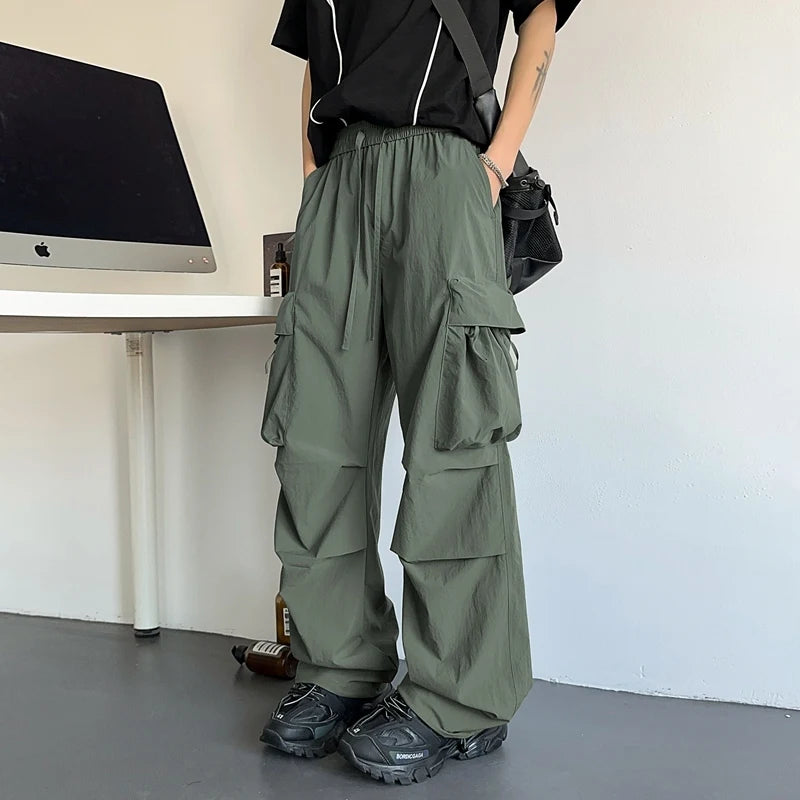 HEARUJOY  -  Men's Mountain Outdoor Tactical Cargo Pants With 3D Pockets Quick Dry Lightweight Summer Hiking Camping Fishing Workwear Pants
