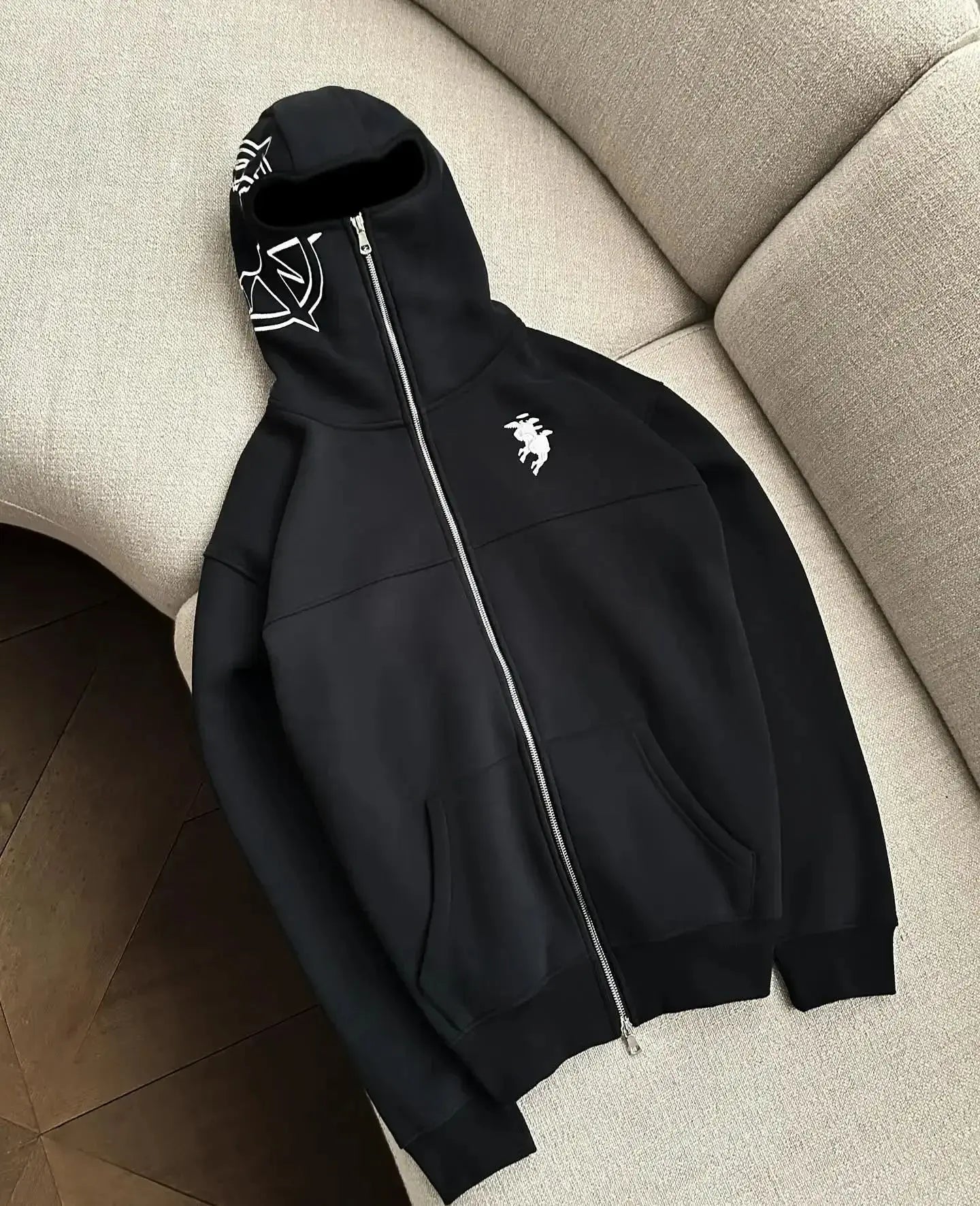 Hearujoy Y2k Retro Trendy Letter Embroidery Loose Hoodies High Street Couple Oversized Zip Up Hoodie Patchwork Sweatshirt Men Clothing