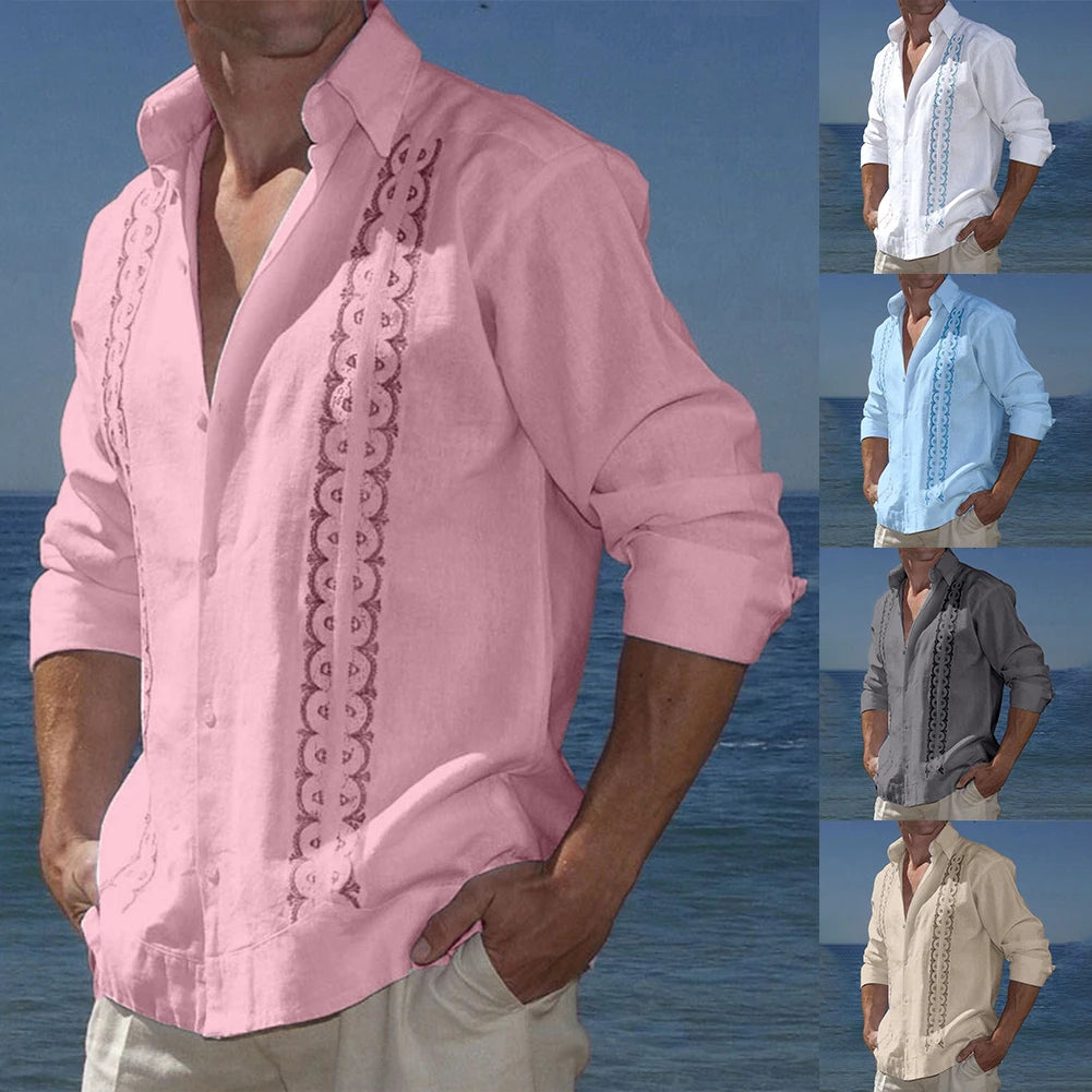 HEARUJOY  -  Male Shirt Men Blouse Holiday Polyester Briefs Men's Blouse Party Popular Casual Autumn Daily Four Seasons