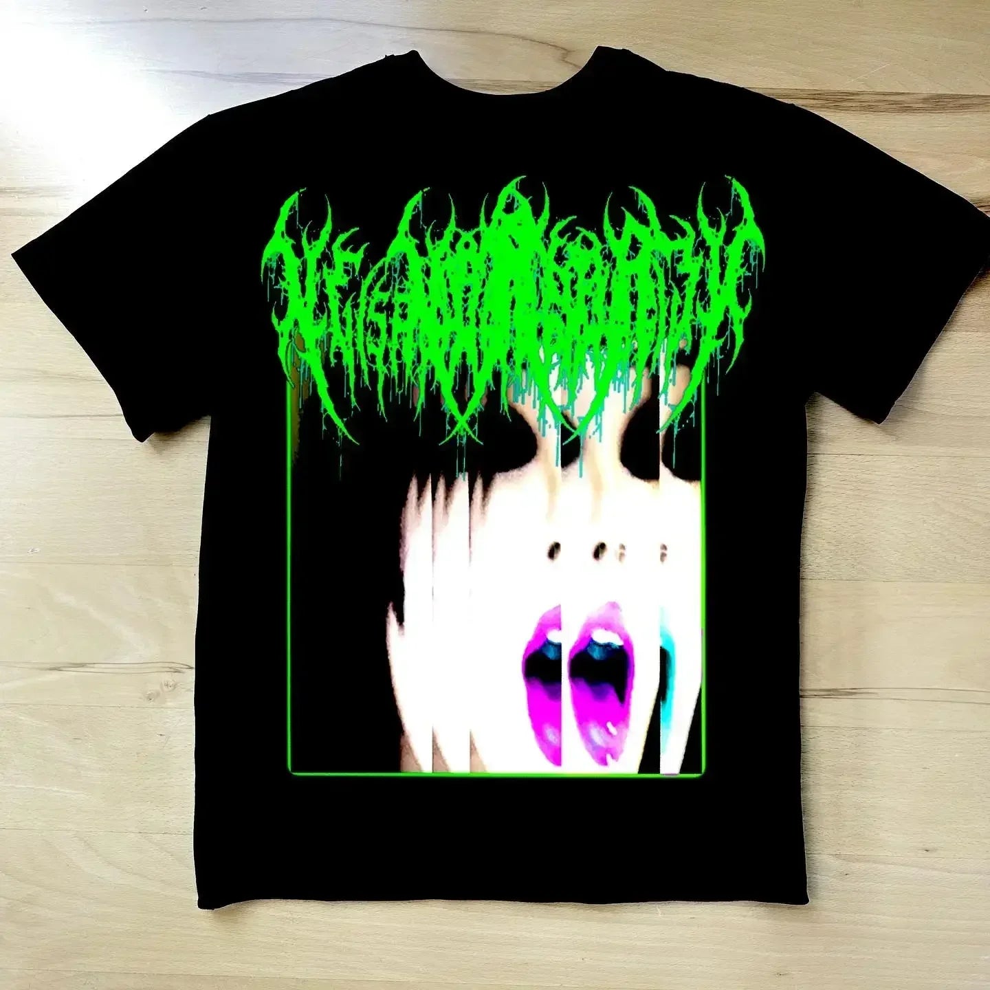 Hearujoy Harajuku Drolandmiller Print Graphic T Shirts Cotton Y2k Tops Retro Men Women Goth pro choice V-neck Short Sleeve Streetwear