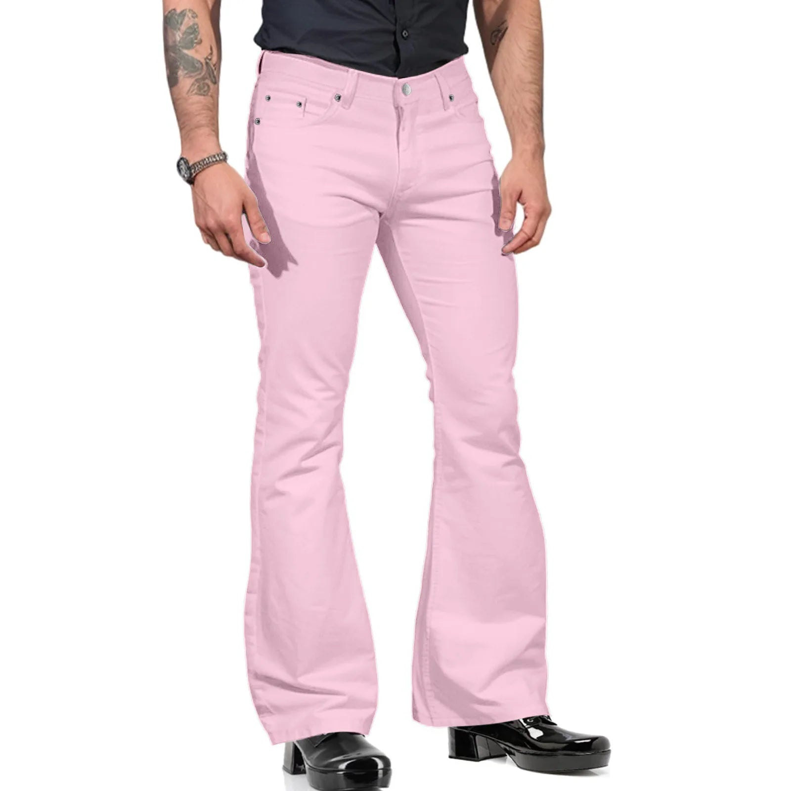HEARUJOY  -  Summer Men's Casual Flared Slim Fit Cargo Pants Classic Business Straight Loose Trousers