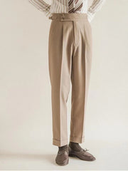 HEARUJOY  -  White High Waist Business Slim Fit Men's Suits Pants Korean Reviews Many Summer Male Suit Trousers 2025 Stylish Spring Clothes