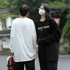 HEARUJOY  -  Korean Harajuku Oversized T-shirt Men Y2k Streetwear Top Tees Autumn Casual Loose Long Sleeves Men T Shirts Fashion Men Clothing