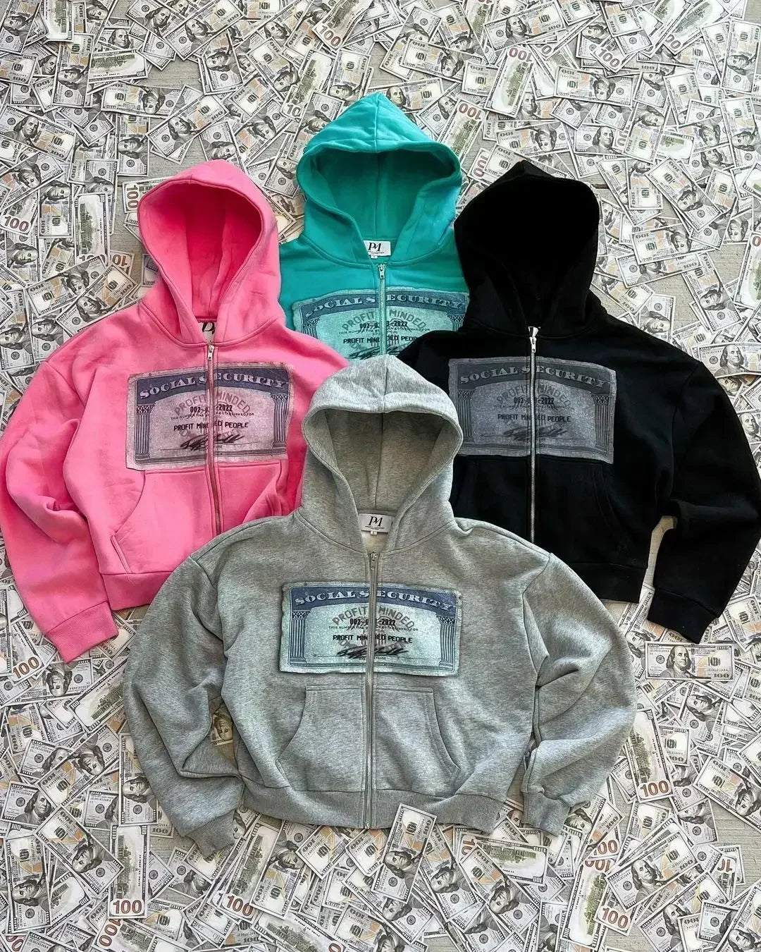 Hearujoy Y2K New Retro Hoodies Men Women Trendy Brand Printed Personalized Patterns Hip hop Hooded Cardigan Long Sleeves Sweatshirt Tops