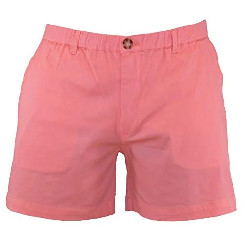 HEARUJOY  -  Men's Classic Fitted Cotton Casual Shorts with Elastic Waistlines and Multiple Pockets for Daily Commuting and Summer Shorts