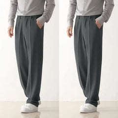 HEARUJOY  -  Anti-wrinkle-free Ironing Trousers for Men Slim Feet High-end Formal Suit Pants Casual Nine-point Pants