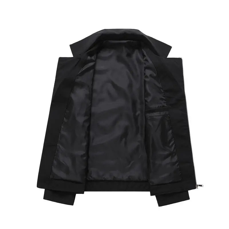 HEARUJOY  -  Zippered Men's Spring Autumn Design New American Casual Jacket Trendy Retro Lapel Handsome