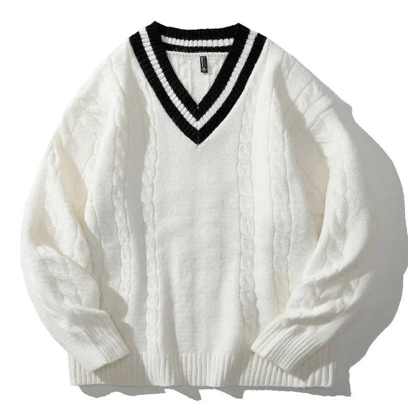 HEARUJOY  -  Men's New Autumn and Winter Sweater Base Shirt Men's V-neck Design All Comfortable Lazy Wind Warm Can Wear Sweater Men