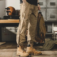 Hearujoy Techwear Cargo Pants Men Black Cargo Trousers Male Vintage Japanese Streetwear Hip Hop Pockets Casual Safari Style Loose