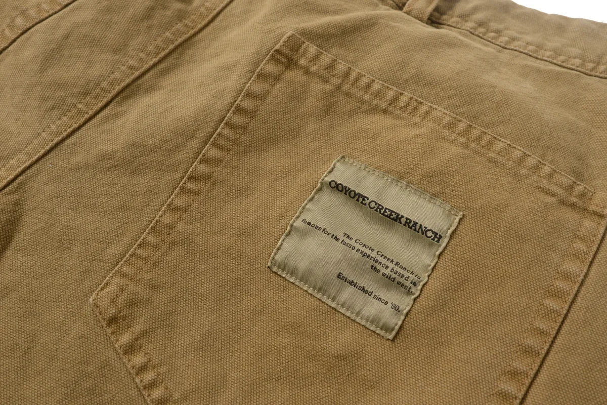 HEARUJOY  -  Premium Men's Garment-Dyed Cotton Canvas Casual Pants American Vintage Spring Summer Relaxed Straight-Leg Comfort Trousers