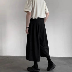 HEARUJOY  -  Gothic Dark Casual Culottes Spring Japanese Harajuku Streetwear Elegant Daily Business Office Fashion Wide Leg Pants Unisex