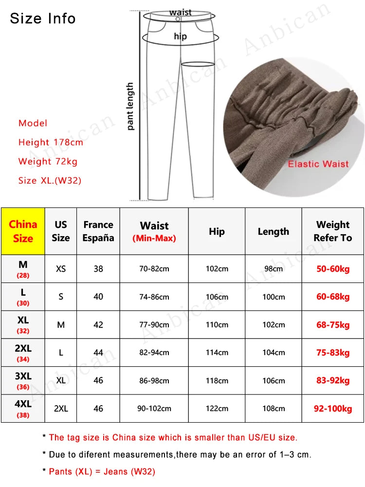 HEARUJOY  -  New Korean Men's Casual Pants Banded Waist Stretch Semi-Wide Pleated Suit Slacks Straight Loose Draped Trousers