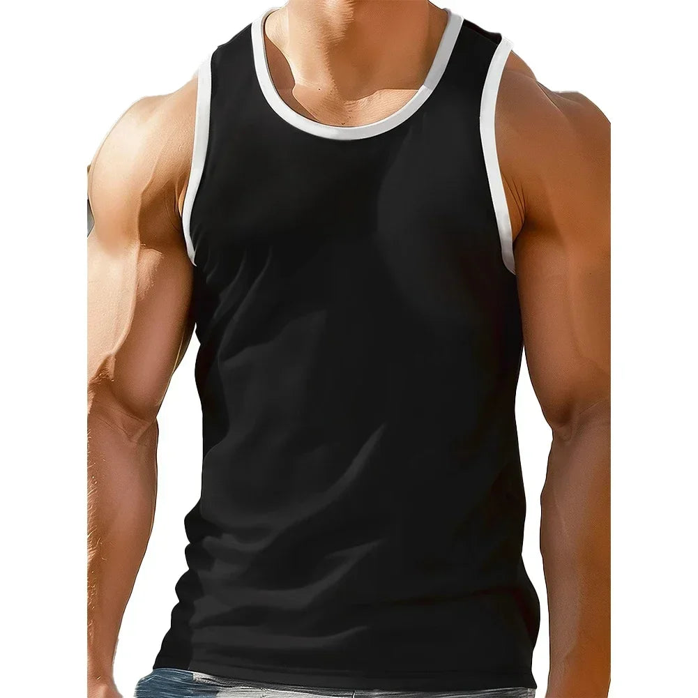 HEARUJOY  -  Training Black Men Fitness Vest Activewear For Men Fitness Men's Workout Gear 5 Spandex Fabric Brand New Condition
